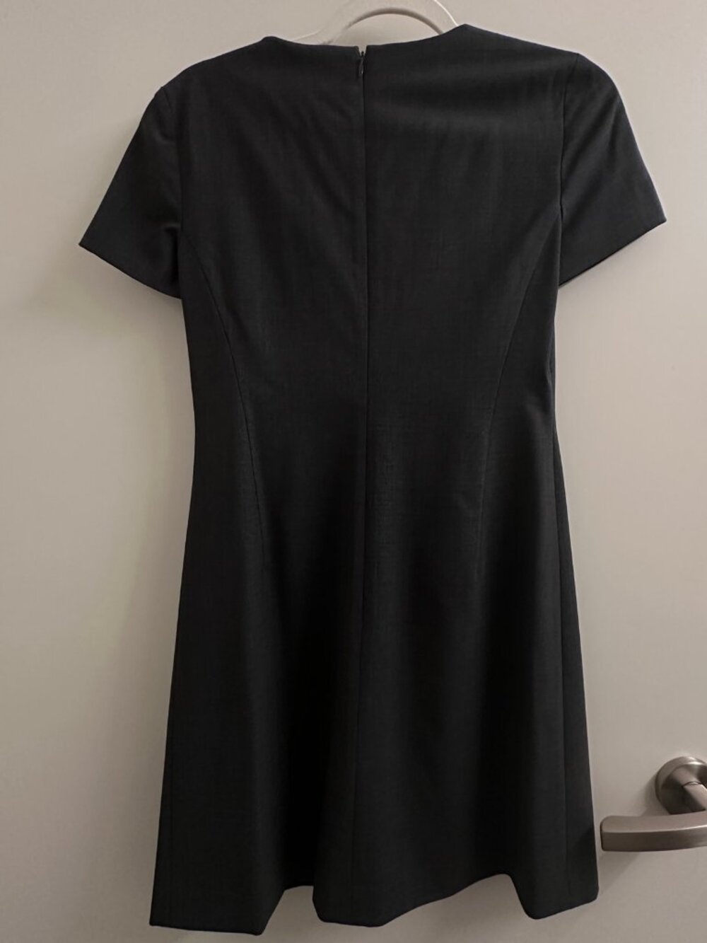Theory Jatinn Wool Sheath Dress NWT Charcoal Melange Size 0 | Office Work Mini
